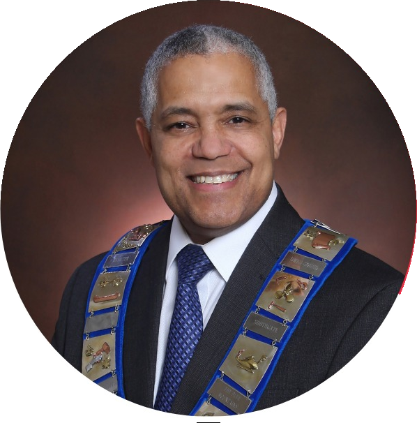 Selwyn J. Hicks in ceremonial municipal attire